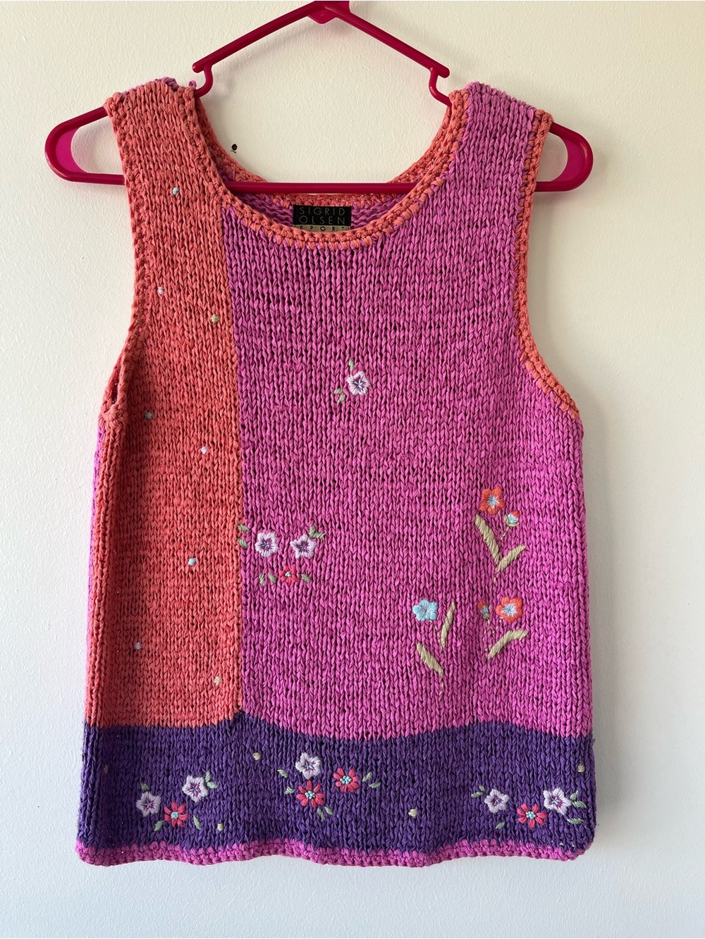 90’s Sigrid Olsen knit sweater vest